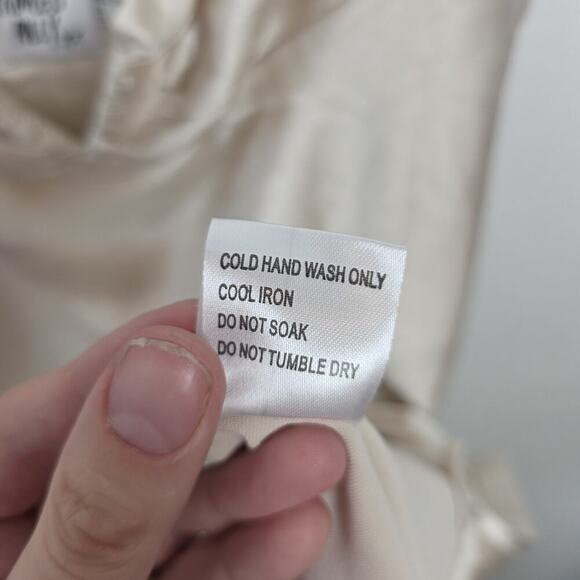 Princess Polly Champagne Satin Going Out Club Party Tank Mini Dress Size 6 - Picture 5 of 6